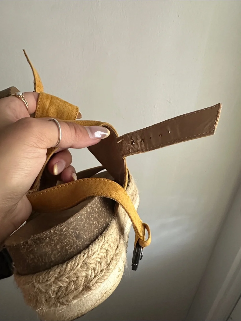 Women’s Yellow Espadrille Platform Sandals